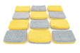 Autofiber Sponge Gold/Gray Thin [Saver Applicator Terry] Microfiber Coating Applicator Sponge with Plastic Barrier  - 12 pack
