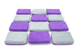Autofiber Sponge Purple/Gray Thin [Saver Applicator Terry] Microfiber Coating Applicator Sponge with Plastic Barrier  - 12 pack