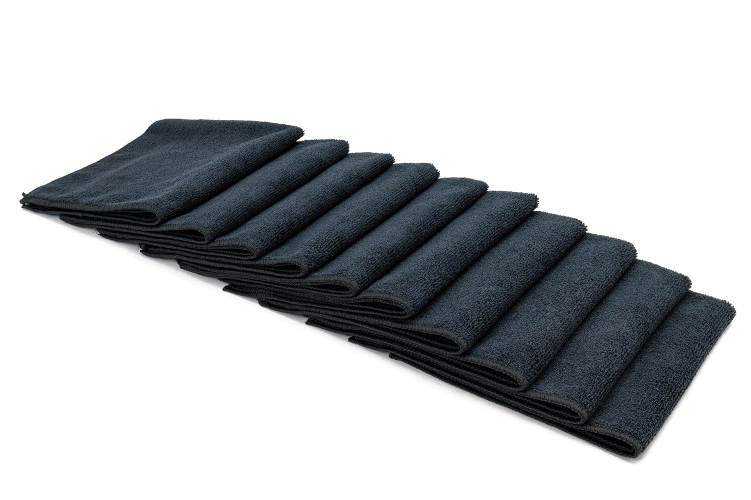 Autofiber Black / Stitched [Utility 300] All-Purpose Edgeless Microfiber Towel (16 in x 16 in., 300 gsm) 10pack