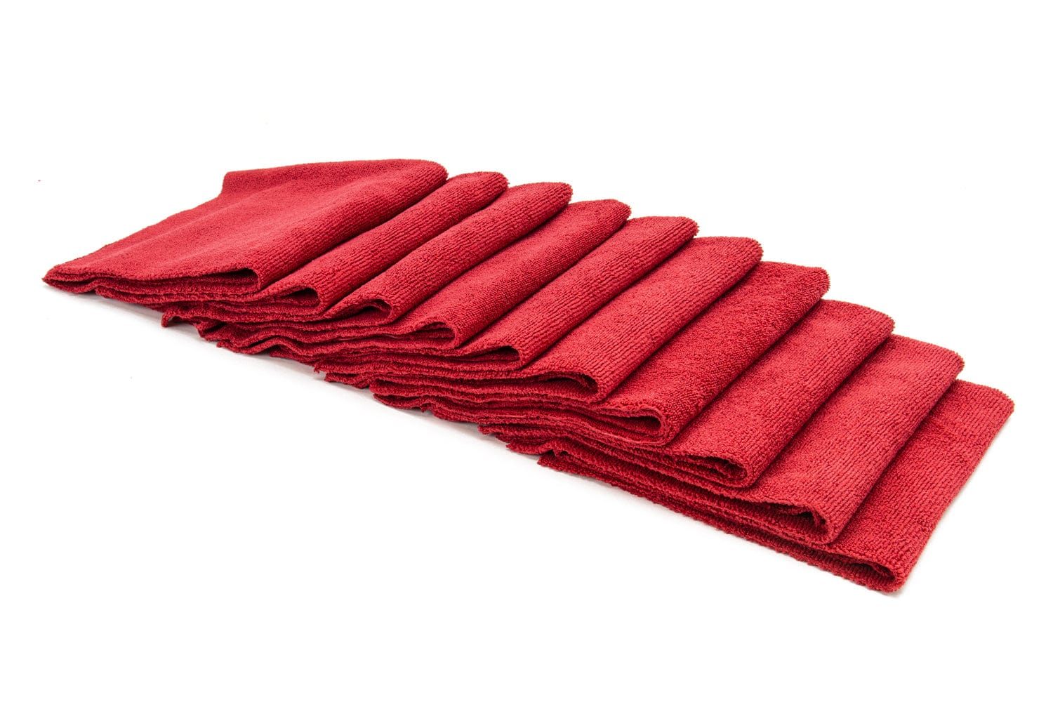 Autofiber Red / Stitched [Utility 300] All-Purpose Edgeless Microfiber Towel (16 in x 16 in., 300 gsm) 10pack