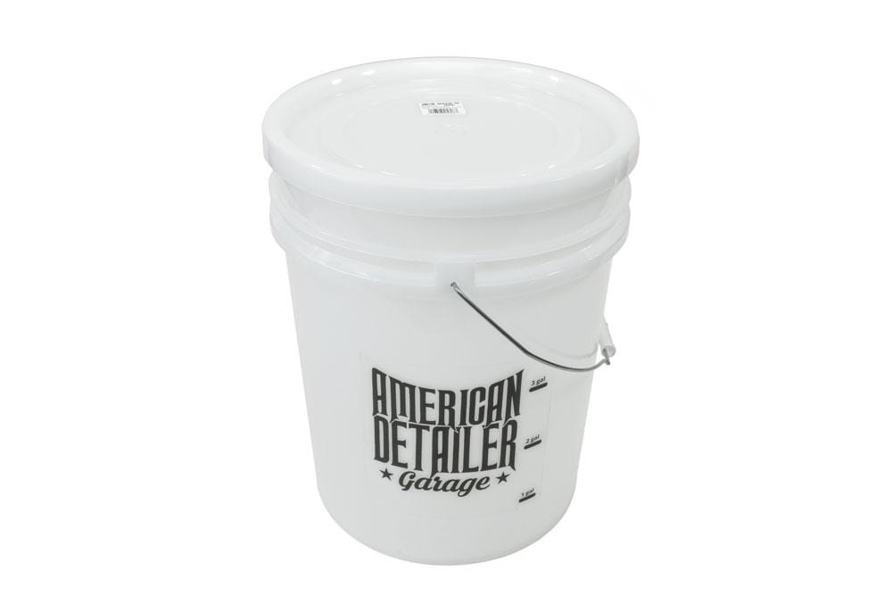 American Detailer Garage [ADG BUCKET] 5 Gallon Clear with Gallon Markers & Lid
