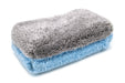 Shine Supply [Block Party] Microfiber Wash Sponge (4.5" x 8" x 2.5") Blue/Gray - 1 pack