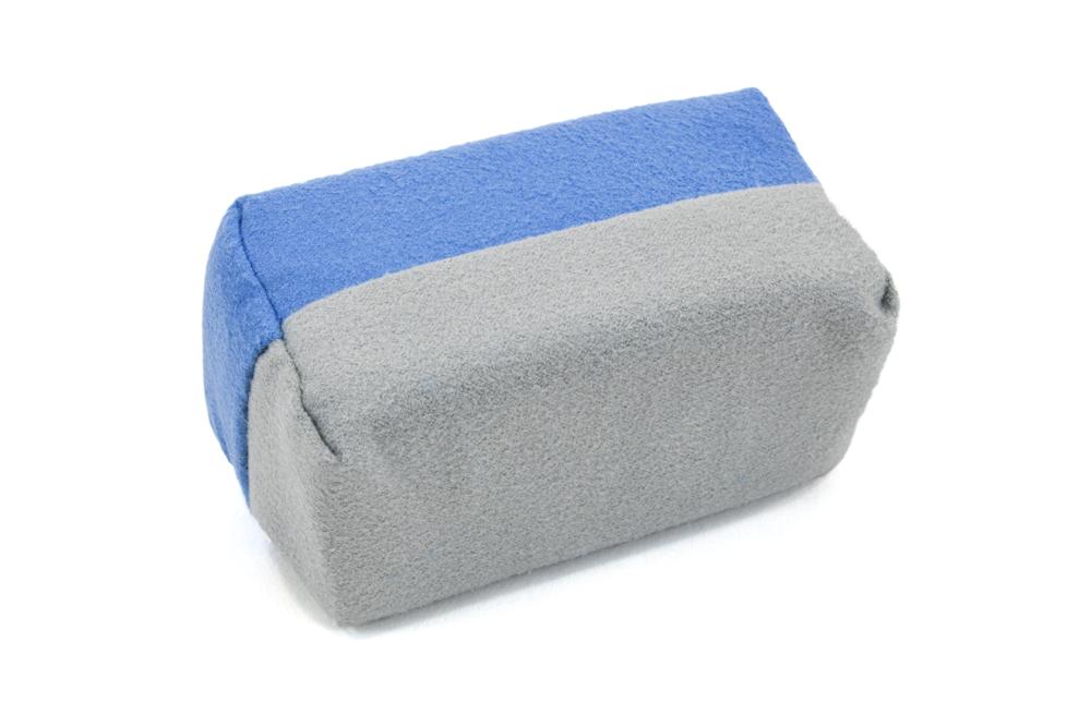Autofiber Sponge [Saver Applicator Smooth] Microfiber Suede Applicator Sponge with Plastic Barrier - Blue & Gray - 12 pack