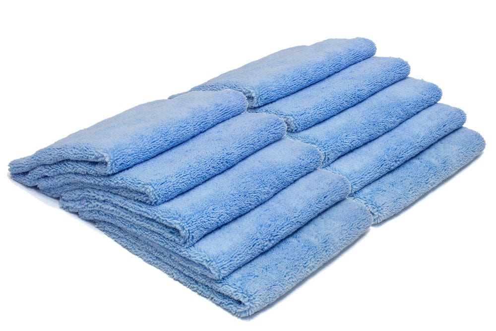 Autofiber Towel Blue BULK BUNDLE [Elite] Edgeless Microfiber Detailing Towels (16 in. x 16 in. 360 gsm) 10 pack