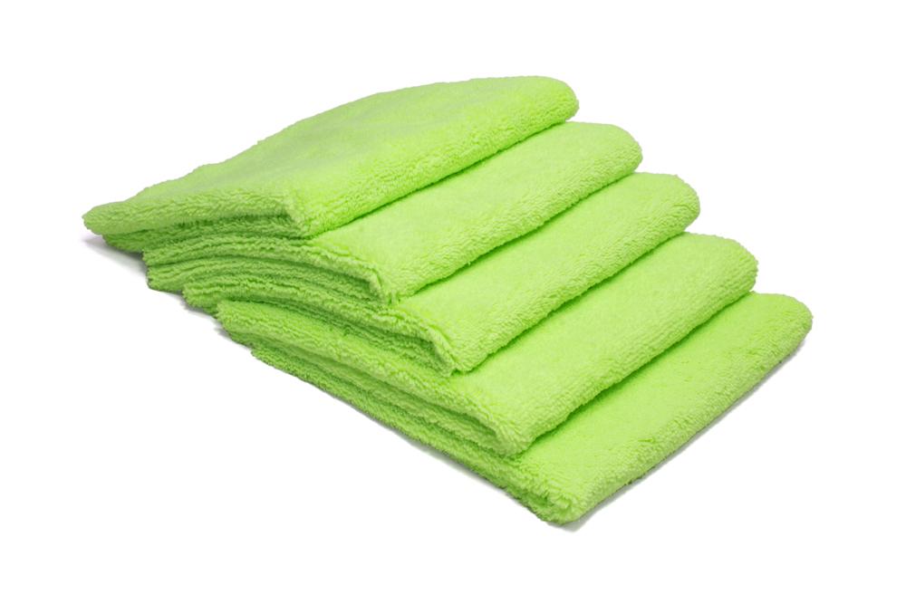 Autofiber Towel Green [Elite] Edgeless Microfiber Detailing Towels (16 in. x 16 in. 360 gsm) 5 pack