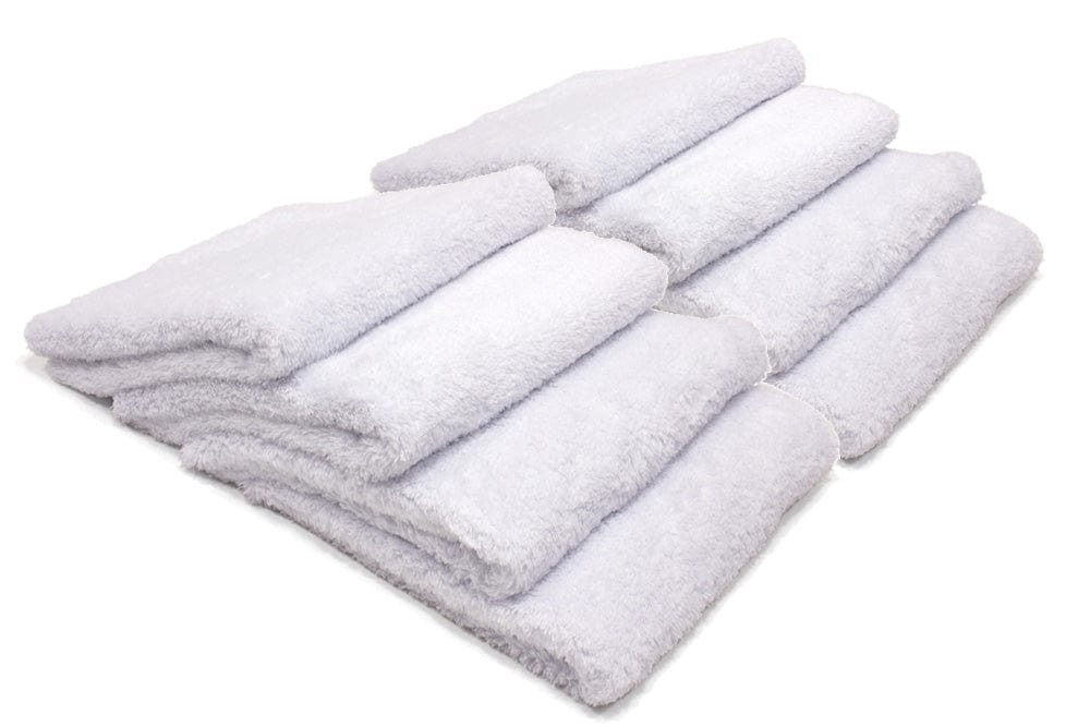 Autofiber Towel White BULK BUNDLE [Elite] Edgeless Microfiber Detailing Towels (16 in. x 16 in. 360 gsm) 10 pack
