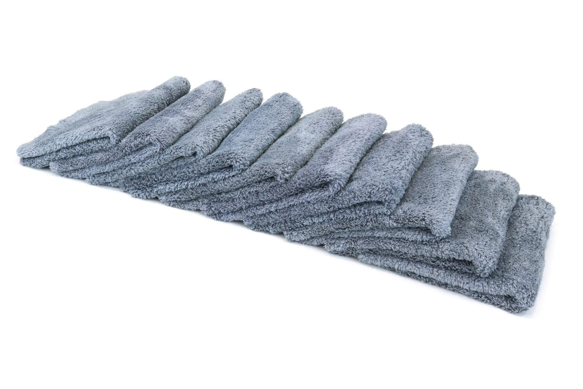 Autofiber Towel Gray [Korean Plush 470] Microfiber Detailing Towel (16 in. x 16 in., 470 gsm) 10 pack BULK BUNDLE