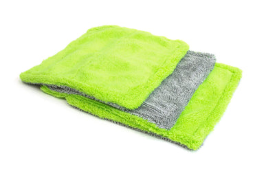 Autofiber Towel Green Amphibian Mini - Microfiber Glass Towel (8 in. x 8 in., 1100gsm) - 3 pack