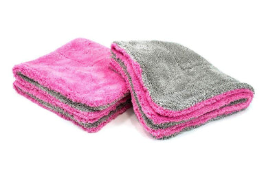 Autofiber Towel Pink Amphibian Jr. - Microfiber Drying Towel (16 in. x 16 in., 1100gsm) - 2 pack