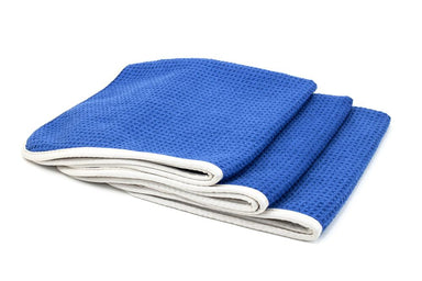 Autofiber Towel Blue [No Streak Freak] Microfiber Waffle-Weave Glass Towel (16 in. x 16 in. 400 gsm) 3 pack