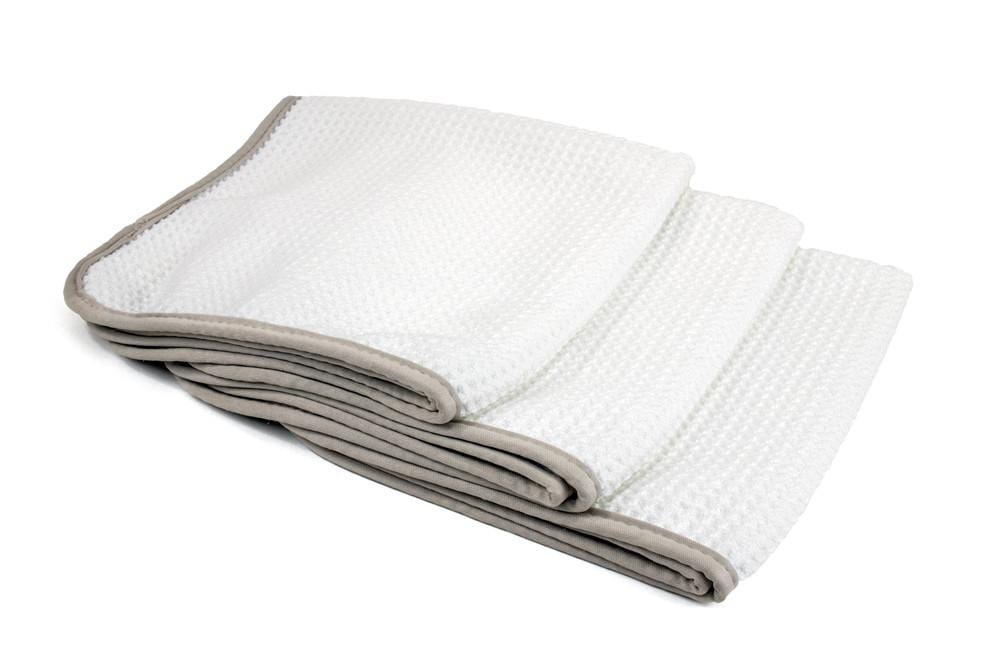 Autofiber Towel White [No Streak Freak] Microfiber Waffle-Weave Glass Towel (16 in. x 16 in. 400 gsm) 3 pack